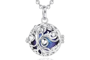 AEONSLOVE Collar Llamador de Ángeles Árbol de la vida para Futuras Madres Collar Mujer Embarazada, 2 Cadenas