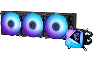 MSI MAG CORELIQUID C360 Kit Watercooling CPU, Tête Waterblock ARGB Spectaculaire, Pompe de Radiateur Intégrée, Disposition Split-flow, Tuyaux Anti-Évaporation, Montage Facile, Compatible AMD & Intel