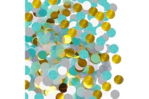 Probuk 60g Papier Konfetti für Hochzeit 2.5cm Mehrfarbige Runde Seidenpapier Tissue Confetti Konfetti Streudeko Ballondekoration Geburtstagsfeier Deko für Hochzeit,Geburtstag,Valentinstag,Geschenkbox