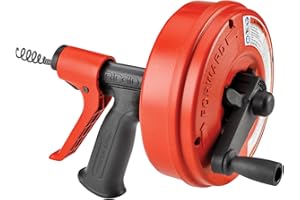 RIDGID 57043 Power Spin con AUTOFEED, Cable limpiador de desagües Maxcore y Cable helicoidal de bombilla para limpieza de desagües para eliminar obstrucciones en desagües