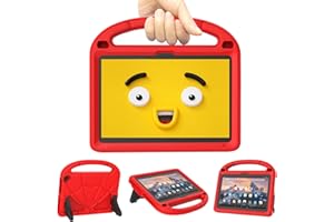 Kricsertg All-New 8Tablet Case for Kids (12/10th Generation, 2022/2020 Release) - Lightweight Shockproof with Stand, Not for iPad Mini 8 inch Tablet - Red
