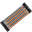 sourcingmap Female to Female 40Pin Breadboard Jumper Wire 2.54mm Asphalt Ribbon Cable 21cm Long