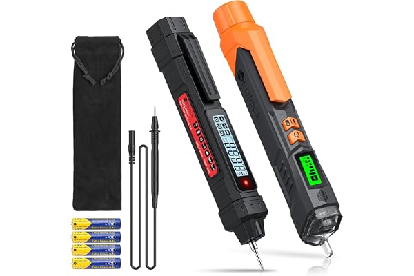 Neoteck 2-i-1 Spänningstestare + Multimeterpenna 4000 Counts – 12-1000V NCV-detektor Intelligent TRMS AC/DC Kontinuitetsresistans – Bärbart Elektriskt Verktyg för DIY & Elektriker AC/DC