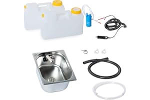 Wasseranlage Imbisswagen Verkaufsanhänger Campingküche 12v Bausatz Spüle 325x265x150 Integrierten Wasserhahn Barwig Raumsparkanister (ad-ideen)