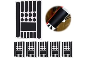 Zueyen 6 Pcs Bike Frame Anti-Rub Sticker, Mountain Bike Frame Protection Film, Scratch Paint Protection Film, Bicycle Frame Guard Sticker, for Mountain Bike Road Bike(Matt black)