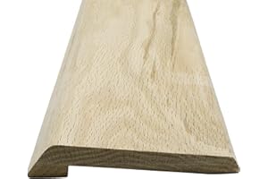 Kigley Solid Red Oak Interior Threshold Wood Overlap Threshold Transition Doorways Reducer Threshold, 4 Inches Wide, 36 Inches Long