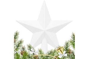 SULOLI Weihnachtsbaumspitze,Christbaumspitze Stern,Glänzender Weihnachtsstern,Tannenbaumspitze Für Weihnachtsbaumschmuck Ornament Party Dekoration(Weiß)