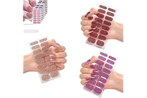 BUSGIUAR Geeli,Geeli House Nails Kits,Napretty Gels,Semi Cured Gel Nails Strips Nude,Waterproof and Long Lasting Gels Patch,Easy to Apply and Remove,Rich Colors,Glitter,Polish Kit for Women Girls (0--5)