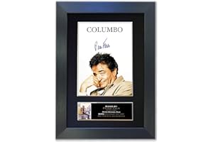 MAGENTA MANAGE COLUMBO Peter Falk Signed Reproduction Autograph Mounted Photo Print A4#312