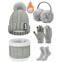 Bonnet D'hiver Femme Doublé Polaire - Pompon, Motifs Cœur, Cadeau Noël, Chaud Et élégant