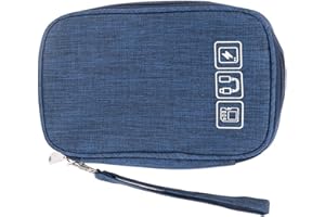 ‎DILWE Organizer Elektroniki, Miękka Tkanina Kationowa Metalowa kieszeń na Zamek Błyskawiczny z Siatki Organizer na Kable Torba do Biura Podróży