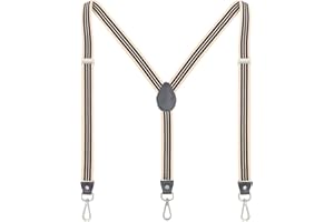 Ausukler Bretelle da donna e da uomo, extra forti, 2,5 cm, con moschettone, cinghie elastiche per jeans