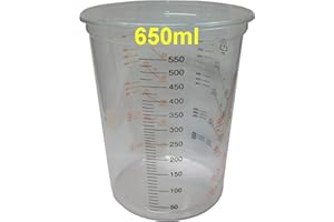 ‎LUDWIGLACKE Messbecher 50x Mischbecher 650ml für Autolack Klarlack