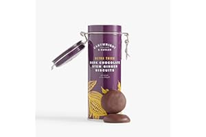 Cartwright & Butler 5277 Ultra Thick Dark Chocolate Ginger Biscuits in Narrow Tin, 190 g