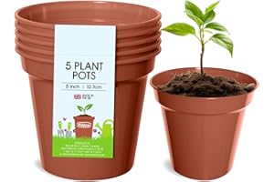 WHITEFURZE 12.7CM GARDEN POT - TERRACOTTA SET OF 5