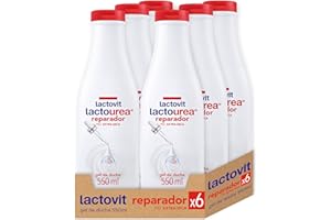 Lactovit - Gel de Ducha Reparador Lactourea, Hidrata, Nutre y Repara, Piel Fuerte y Joven, Textura Cremosa, con Protein Calcium y Lactourea, para Pieles Muy Secas o Extra Secas - Juego de 6 x 550 ml