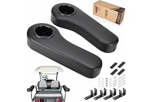 10L0L Golf Cart Rücksitz-Armlehnenpolster mit Getränkehalter, Golfwagen-Zubehör für EzGo Yamaha Paar