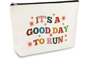 MIKELA Running Gifts Makeup Bag Running Lover Gifts for Women Runner Gift Marathon Runner Gift Travel Cosmetic Bag Cross Country Runnings Present Inspirational Zipper Toiletry Pouch