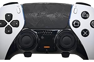 Luck&Link Touchpad Protector For PS5 Dualsense/Edge Enhanced Texture Skin Compatible with Playstation 5 Dualsense/Edge(Forged carbon fiber-Black,PS5Edge(2pcs))