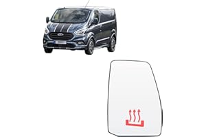 ALIGOPARTS Right Driver Side Upper Heated Wing Mirror Glass for Ford Transit Custom – Replacement for BK21-17K740-BB, 1766583, 1766584 – Fits 2012–2023 Models (Right Upper Heated)