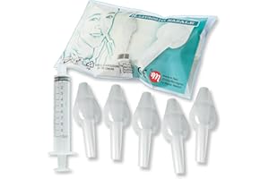 M BY MARCO MALTONI Set irrigatore nasale per LAVAGGIO NASALE, IGIENIZZABILE BY MARCO MALTONI, MADE IN EMILIA-ROMAGNA, 5 OLIVE NASALI SMALL e 1 SIRINGA da 10 ml