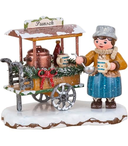 Hubrig Volkskunst Casa Forestale Invernale Illuminata Con Figure, Artigianato Originale Dai Monti Metalliferi, 15 Cm, Fatto A Mano In Germania