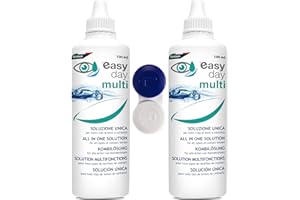 Easy Day Multi Soluzione Unica per Lenti a contatto - Duopack 2x100 ml + Portalenti incluso