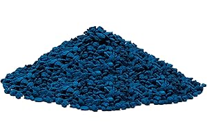 BMDP - Piedra Coloreada Decorativa - Piedras Acuario – Piedras Decorativas - Gravilla para Plantas Y Macetas – Pecera – Terrario Plantas – Decoracion Jardin Exterior -Grano 6-9 mm (5, Azul Oscuro)