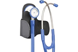 iGuerburn Soporte de estetoscopio de cuero premium, soporte para estetoscopios para Littmann y todos los estetoscopios (para diestros)