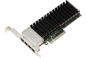 KALEA-INFORMATIQUE Scheda per PC e server PCIe 3.0 x8 Quad ethernet RJ45 10G 5G 2.5G 1G 4 porte con chipset Intel X710-T4