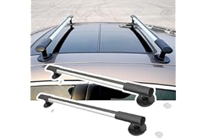 JSSSLC Portapacchi Regolabile Universale, Traversa Magnetica per Auto, Portapacchi Rimovibile, Asta in Alluminio Aeronautico + ABS, Carico 150 kg,98-113cm