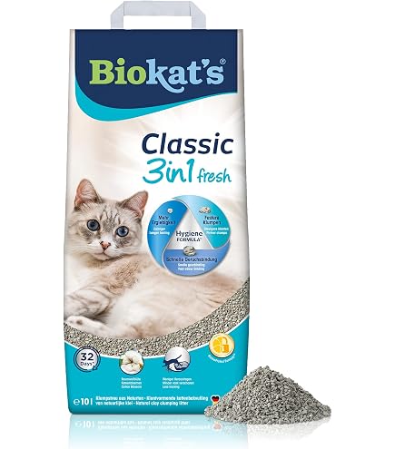 Biokat's Diamond Care Fresh Katzenstreu mit Babypuder-Duft - Feine  Klumpstreu aus Bentonit mit Aktivkohle und Aloe Vera - 1 Sack (1 x 10 L) :  Amazon.de: Haustier