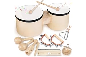 VANPLAY Juguetes Niños Instrumentos Musicales Infantiles Tambor Iniciación Musical Infantil Regalo Niño 3 4 5 Años