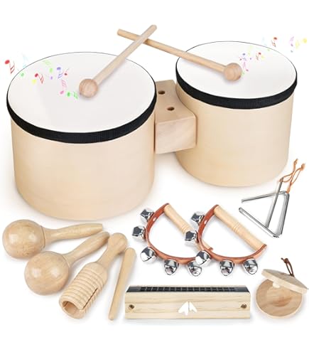 Table Instrument Musique 7 En 1 Mamimami – Xylophone, Carillon, Tambours, Cymbale – Montessori, Dès 3 Ans