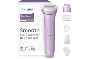Philips Lady Shaver Series 8000 - Cordless, Wet & Dry Electric Shaver, 3-Blade Shaving System, Flexible Shaving Head, LED Light, for Legs, Body & Bikini, 100 Mins. Runtime, Model BRL149/00