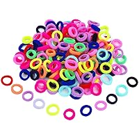 webbuy Multi Bright Colored Elastic - Pack of 50 Baby Girl's Mini Elastic Soft Rubber Hair Bands (Assorted Colour)