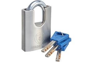 Magmaus® SDL/50 [Never-Rust] Outdoor Padlock Heavy Duty Waterproof - [High Security Anti-Cut Shackle] - Ideal for Sheds, Gates, Containers