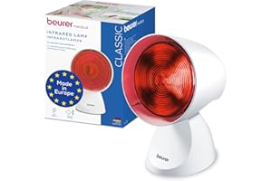 Beurer IL 21 lampe à infrarouge, dispositif médical avec chaleur bienfaisante pour l'utilisation en cas de rhume et de tensions musculaires, 5 niveaux d'inclinaison
