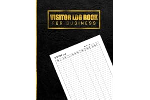 Visitor Log Book For Business: Sign In & Out For Business - A4 - Beautiful Glossy Finish Cover Design - Visitors Book Sign In And Out For Small & Large Business - ( Health & Safety )