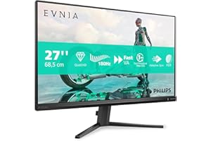 ‎PHILIPS Philips Evnia 27M2N3500AM - 27 Zoll QHD Gaming Monitor, 180 Hertz, 1 ms, FreeSync Prem., HDR10 (2560x1440, 1x DisplayPort 1.4, 2X HDMI 2.0) schwarz/grau