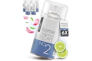 ROSELIVE COSMETIC Roselive HOMEX Raumduft Nachfüller kompatibel mit Airwick, Glade etc. raumspray - Lufterfrischer Nachfüllflasche für Duftspender in Wohnung, WC, Bad - Raumdüfte gegen Geruch (6er-Pack, ESCAPE)