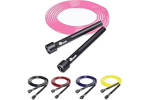 YSCARE Sports Skipping Jump Rope for Exercise Boxing Fitness Training Jumping Gym Workout Fat Burn for Men, Women and Kids 9ft