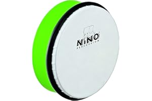 Nino Percussion Hand Drum Instrument - Medium Hand drum for Children from 3 Years - Diameter 8 inch (ca. 20 cm) - Plastic, Green (NINO45GG)