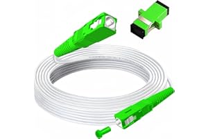 MIUSKIW Kabel światłowodowy SC/APC-SC/APC do Orange, PLAY, Vectra, Netia, T-Mobile, Plus, Jednomodowy kabel światłowodowy Simplex, Przedłużacz światłowodowy (3M)