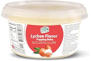 3:15PM POPPING BOBA Fruit Juice Pearls for Bubble Tea (450G) Lychee Flavor