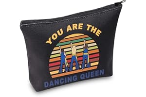 WZMPA Mamma Mia Bolsa de cosméticos Mamma Mia Comedy Fans Gift You Are The Dancing Queen Bolsa de maquillaje con cremallera para amigos familiares, Reina bailando
