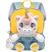 Kinderrucksack 2-in-1 Mit Abnehmbarem Kuscheltier – Weicher Rücken, Verstellbare Gurte | Für Kindergarten & Freizeit