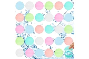 Lets Joy 30PCS Wiederverwendbare Wasserballons, Silikon Wasserbälle, Silikon Wasserballons Wasserspielzeug, Schnellfüller Wasserbomben Set, Pool-Spielzeug, Poolpartys, Kinder Sommer Draussen