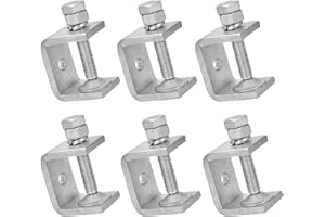 OJPZORYNIC 6 Pezzi Pinza C 30mm in Acciaio C Pinze Regolabili Pinza di Fissaggio Regolabile Campo di Serraggio 0-25mm Pinza Portante Heavy Duty per Lavori in Legno, Saldatura e Falegnameria