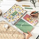 PAPERORA A4 Weekly and Daily Desktop Indefinite Planner Set with 3&rsquo; &ndash; Flowers
